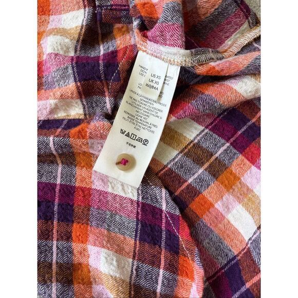 Anthropologie Pilcro Breezy Button Down Plaid shirt, XS $98 C27 - Picture 6 of 10